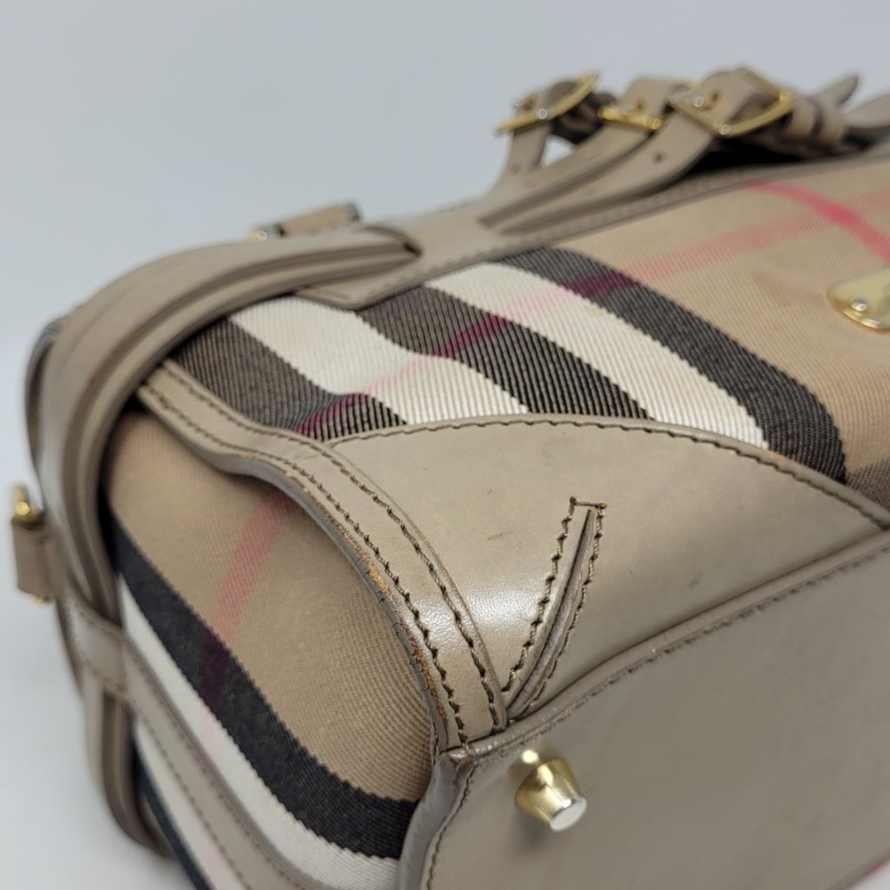 BURBERRY Beige Bridle House Check Handbag - Picture 16 of 16